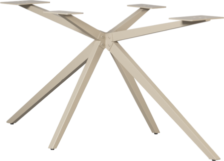 Bordben til plankebord WOOOD Tablo - krydsformet grå pulverlakeret metal, passer til bordplader 180 - 240Ã99 cm